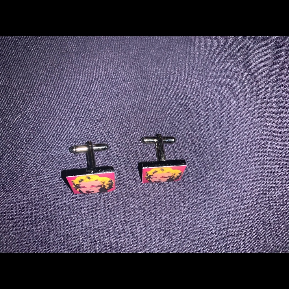 Marilyn Monroe cufflinks pop art - Picture 2 of 3